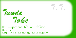 tunde toke business card